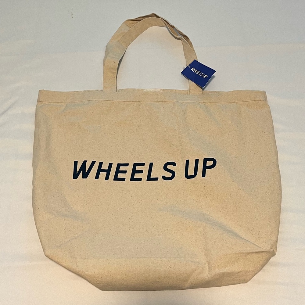 NEW With Tags Wheels Up X Masters Golf Canvas Tote Bag